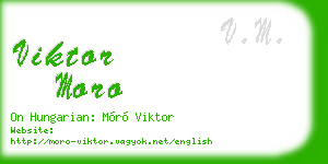 viktor moro business card