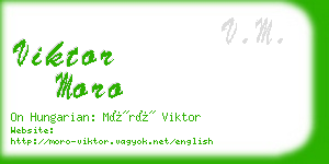 viktor moro business card